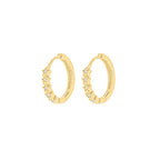 Gold Vermeil Stars Huggie Hoop Earrings image 0