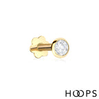 9ct Yellow Gold 3mm Stone Set Labret Stud image 0