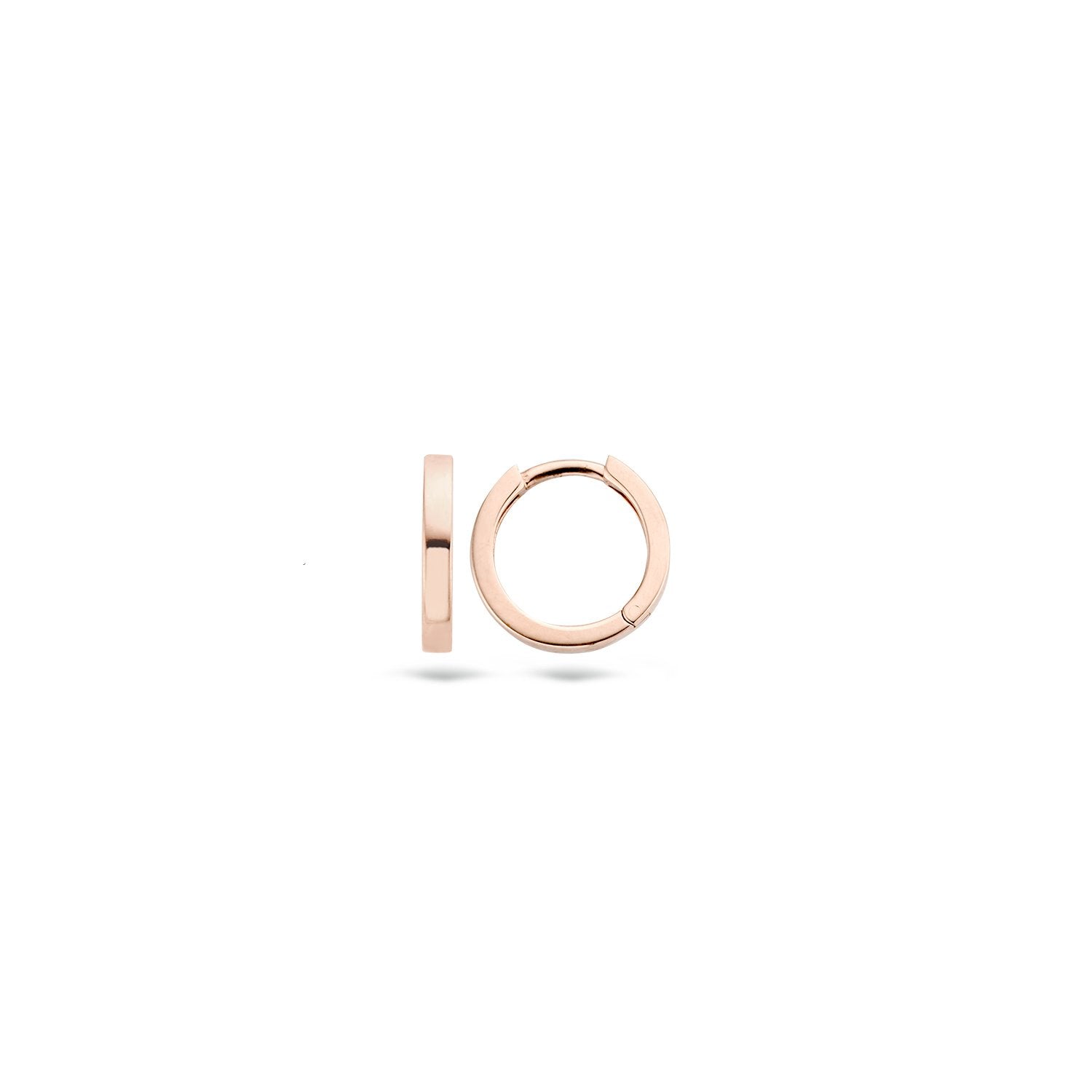 14ct Pink Gold 11.4mm Huggie Earrings image 0