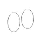 Sterling Silver 40mm Classic Hoop Earrings image 0