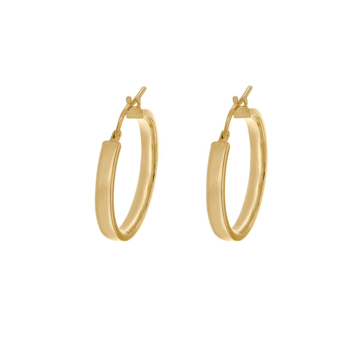 18ct Yellow Gold Luxury 20mm / 3mm Creole Hoops image 2
