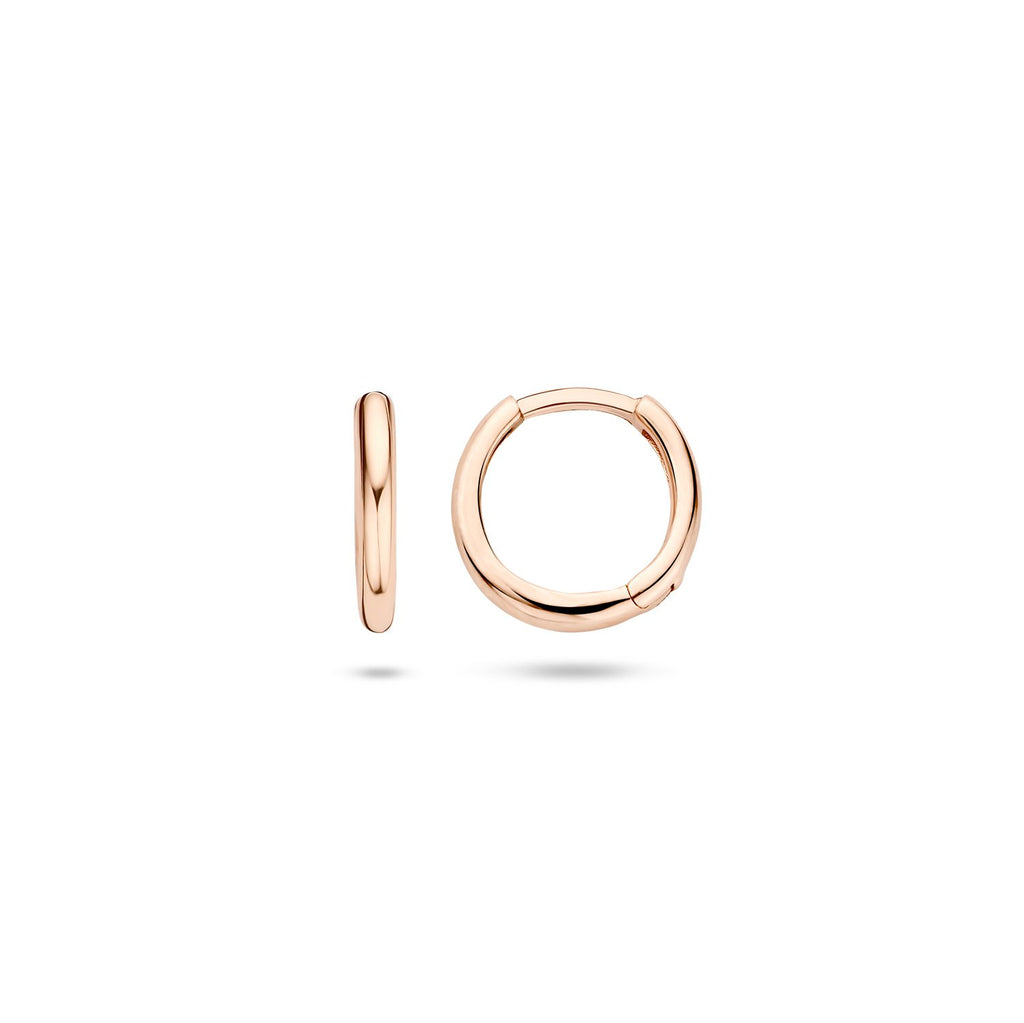 14ct Pink Gold 10mm Huggie Earrings image 0