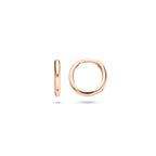 14ct Pink Gold 10mm Huggie Earrings image 0
