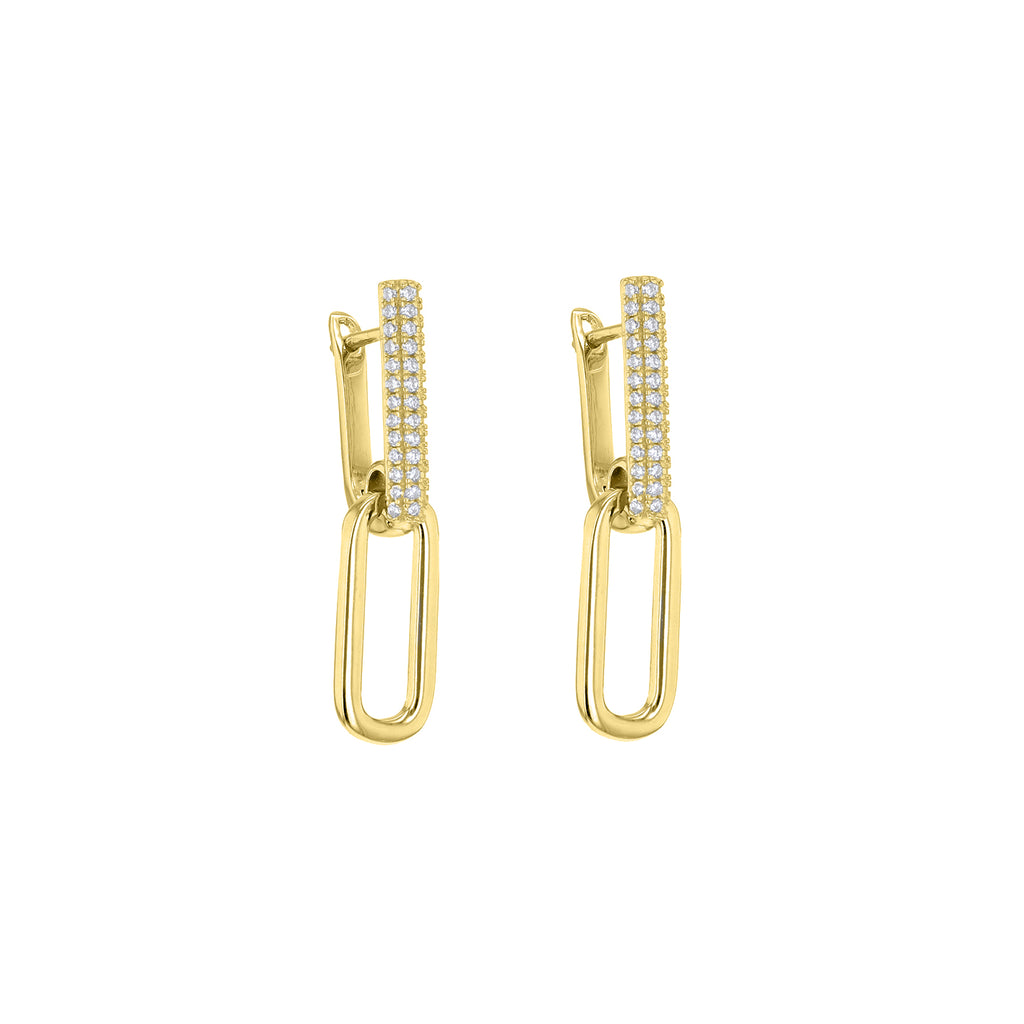 Yellow Gold Vermeil Monroe Luxury Drop Earrings image 0