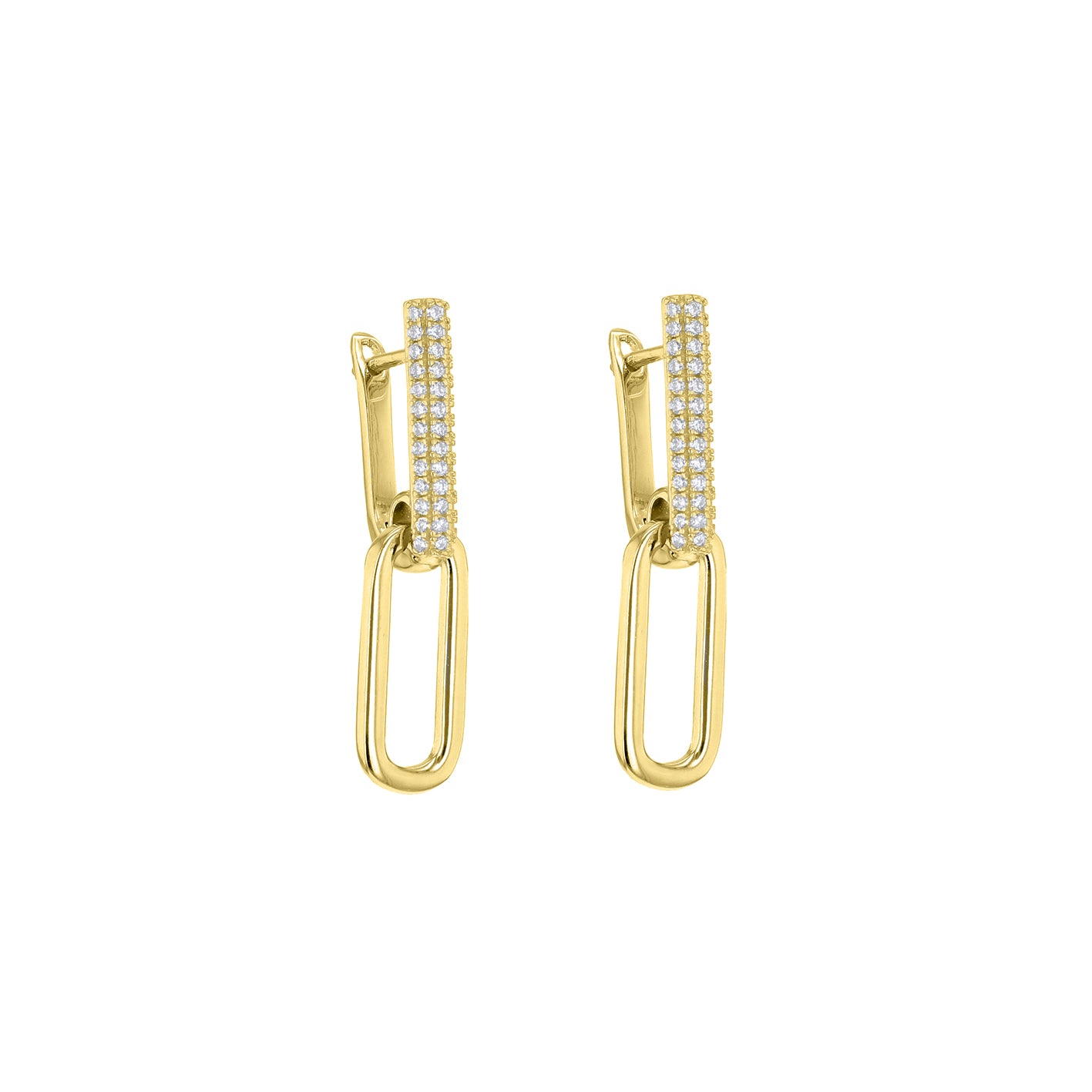 Yellow Gold Vermeil Monroe Luxury Drop Earrings image 0