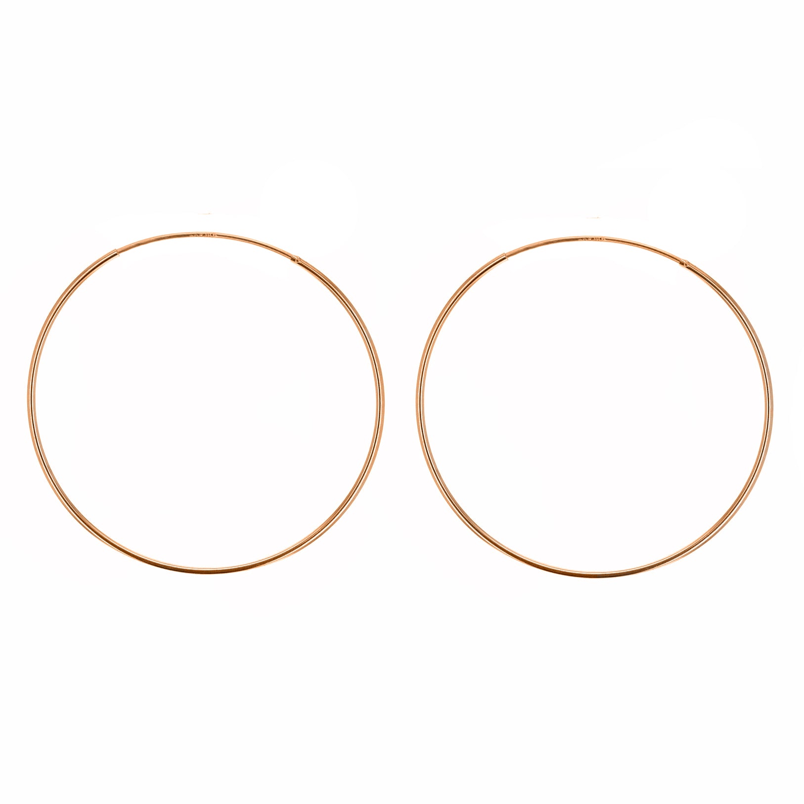 Rose Gold Vermeil 60mm Classic Hoop Earrings image 0