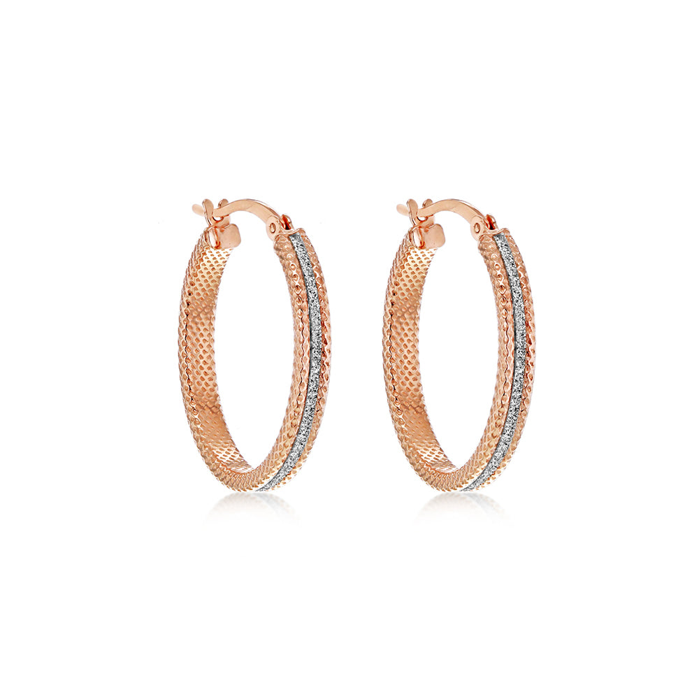 Rose Gold Vermeil 25mm Star Dust Earrings image 0