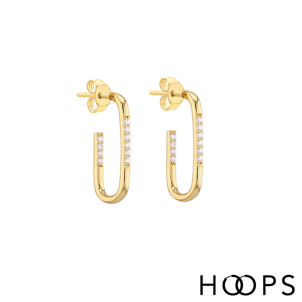 Yellow Gold Vermeil Oliver Stone Set Hoops image 0