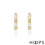 Yellow Gold Vermeil Mini Luna Huggies image 1
