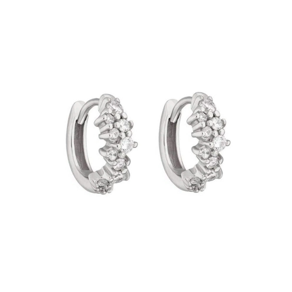 Sterling Silver Mini Cluster Rhea Huggies image 1