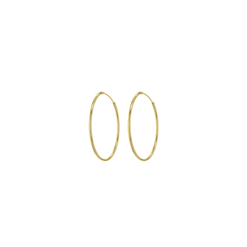Yellow Gold Vermeil 20mm Classic Hoop Earrings image 1