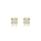 9ct Yellow Gold 2mm Stone Set Stud Earrings image 0