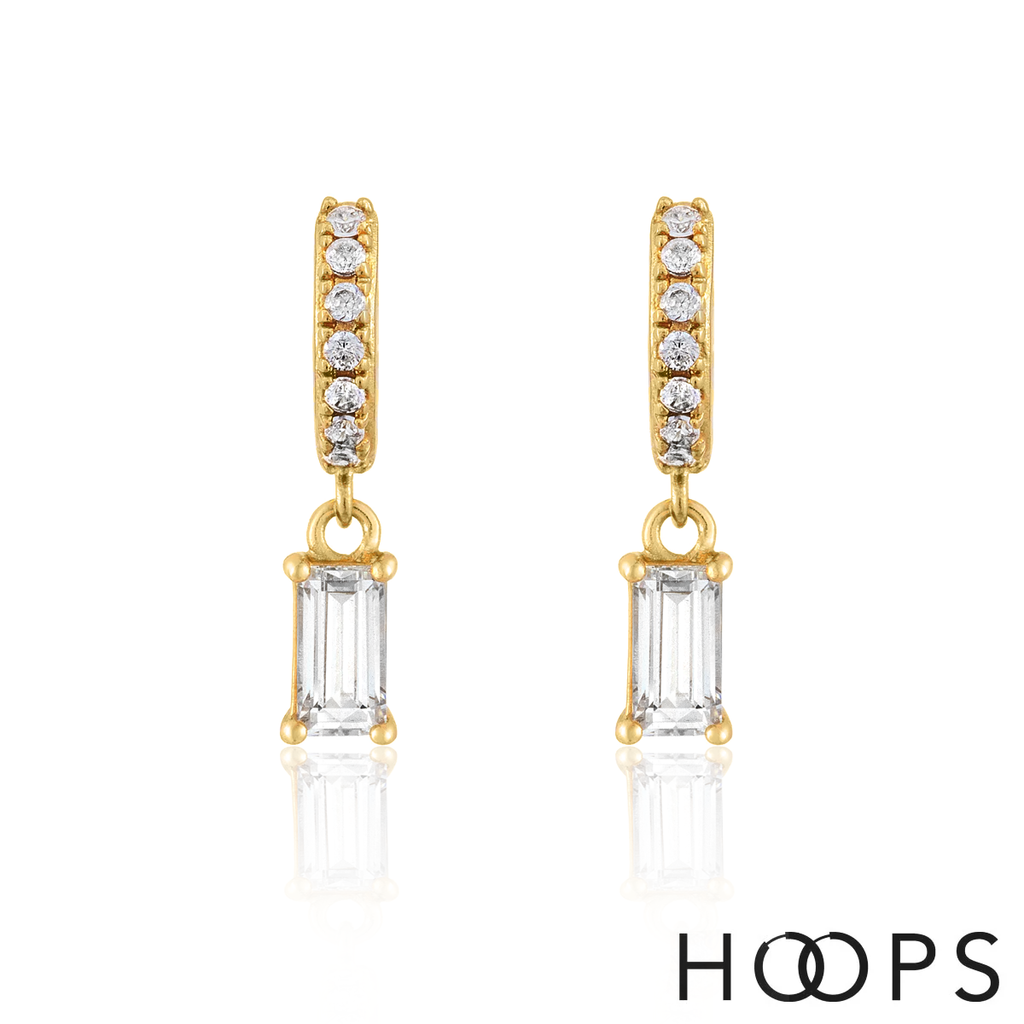 Yellow Gold Vermeil Alma Drop Huggies image 0