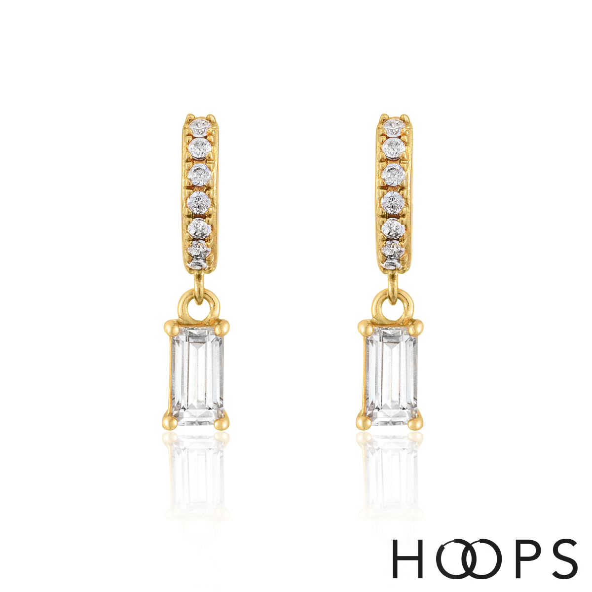 Yellow Gold Vermeil Alma Drop Huggies image 0