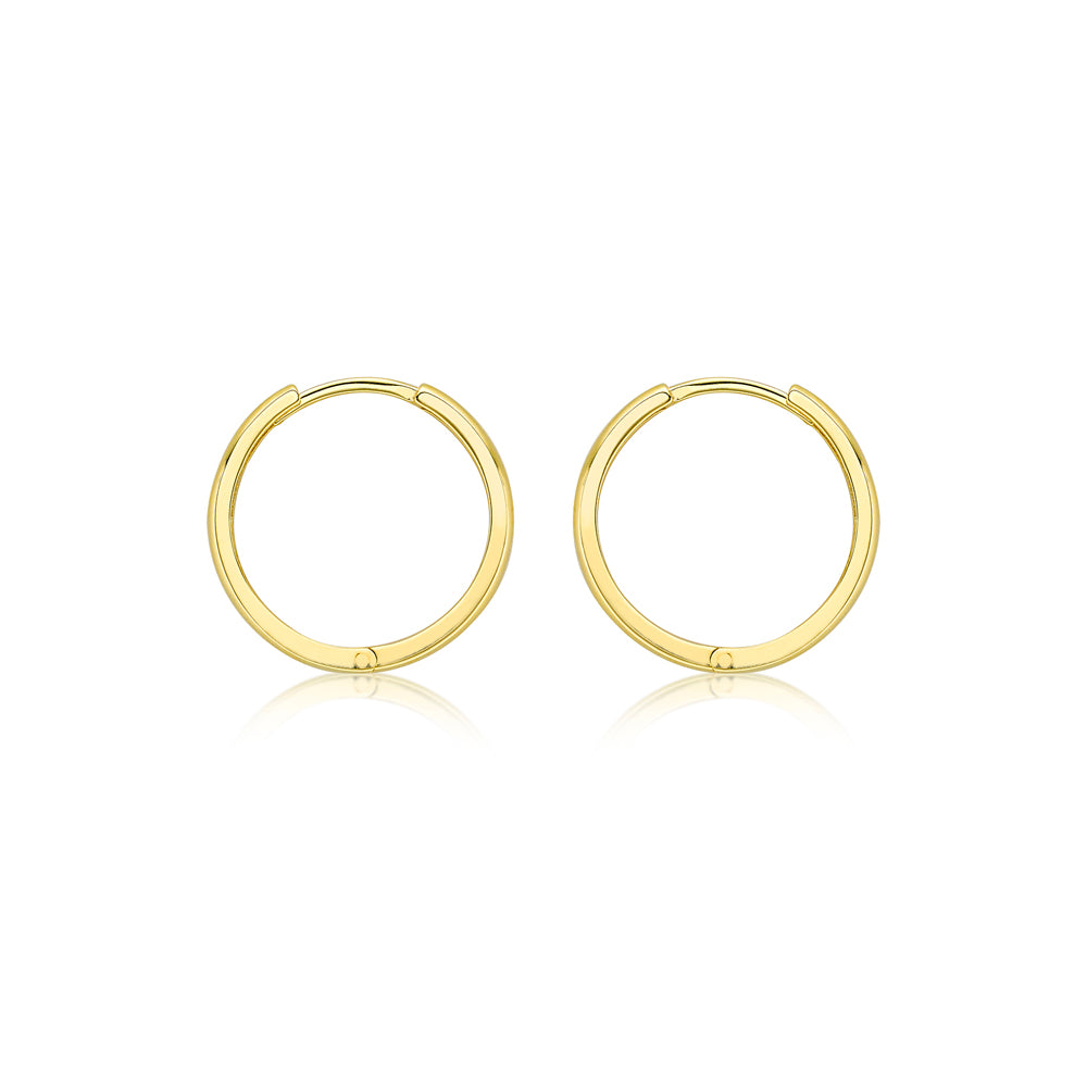 9ct Yellow Gold 17mm Huggie Earrings image 0