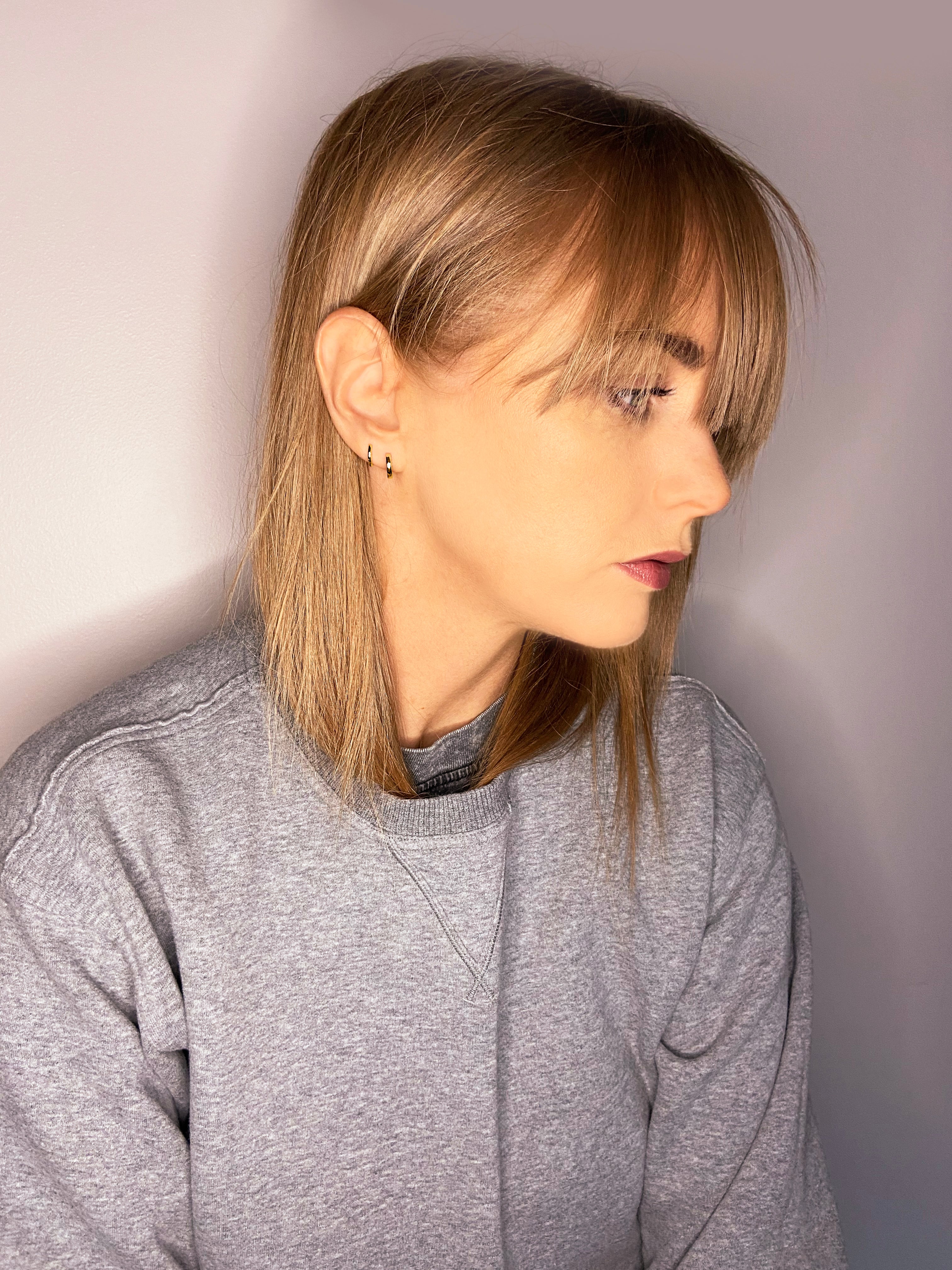 9ct Yellow Gold 11mm Huggy Earrings image 3