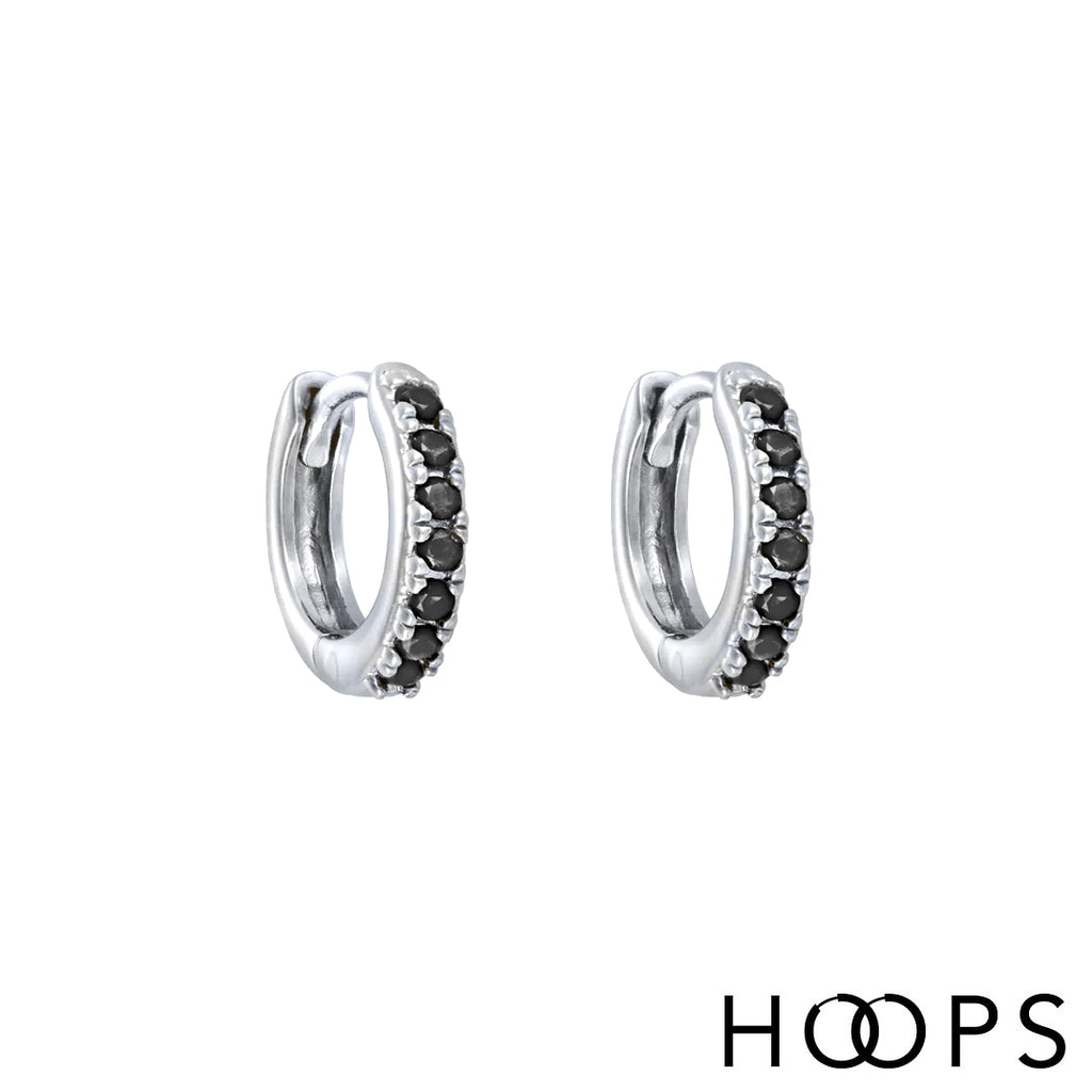 Sterling Silver Mini Stone Set Lana Huggies image 0