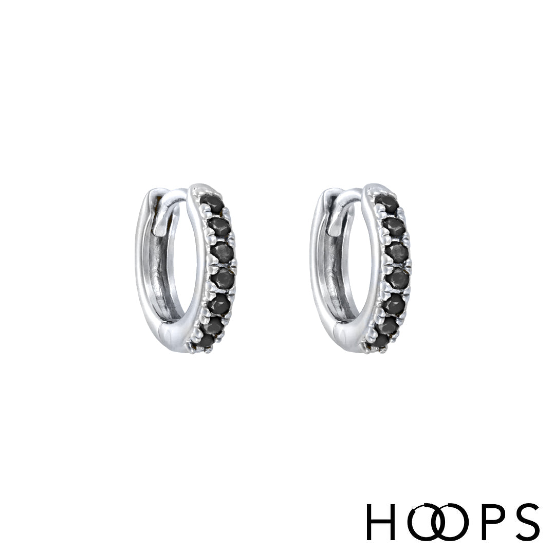 Sterling Silver Mini Stone Set Lana Huggies image 0