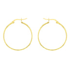 Yellow Gold Vermeil Diamond Cut 30mm Hoop Earrings image 2