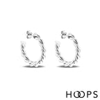 Sterling Silver 25mm Open Twist Hoops image 0