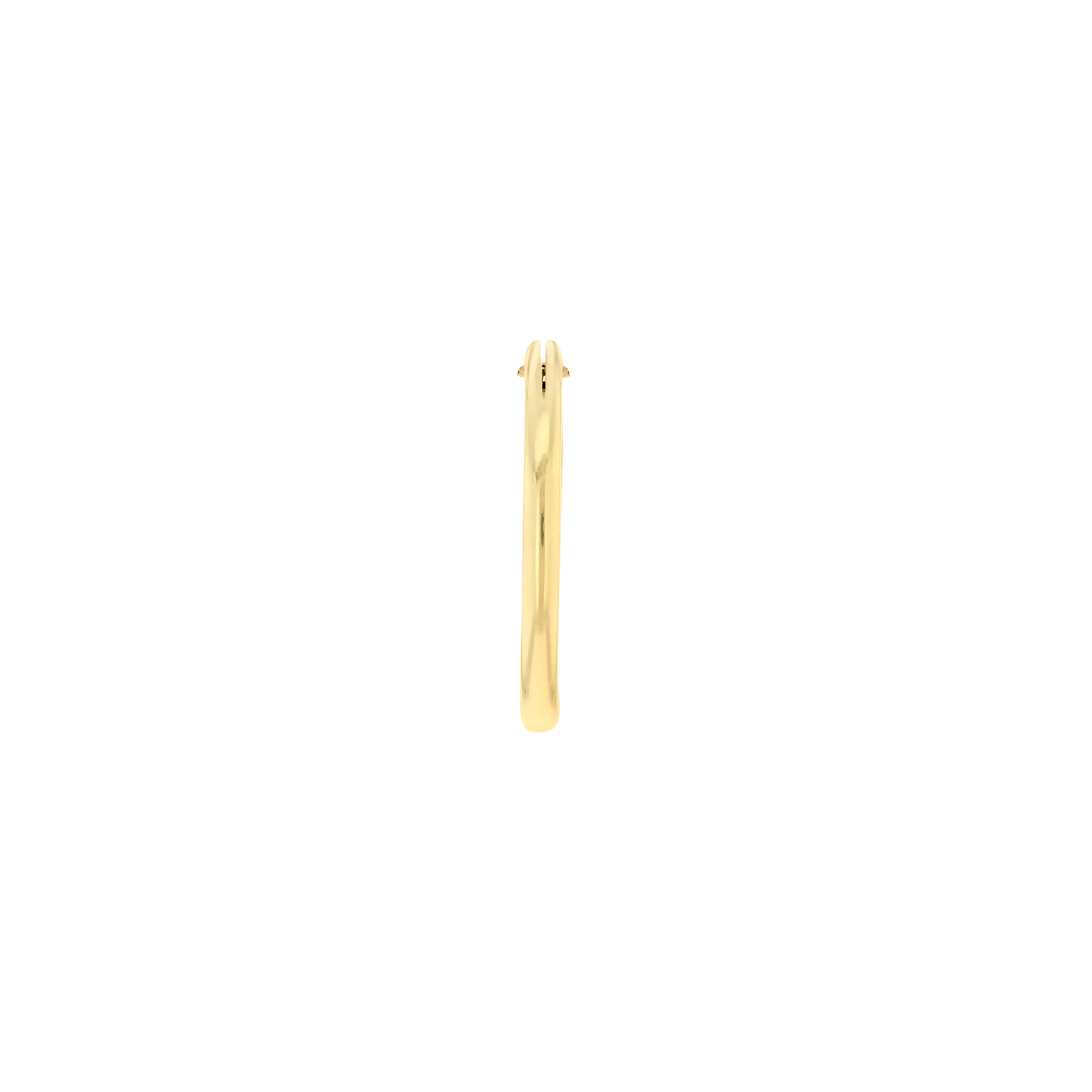 9ct Yellow Gold 15mm Sleeper Hoop image 2