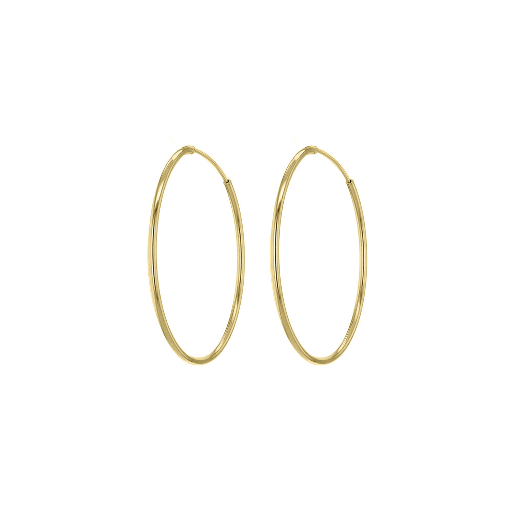 Yellow Gold Vermeil 35mm Classic Hoop Earrings image 2