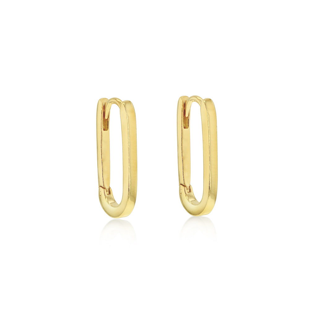 Gold Vermeil Rectangular Sia Huggies image 0