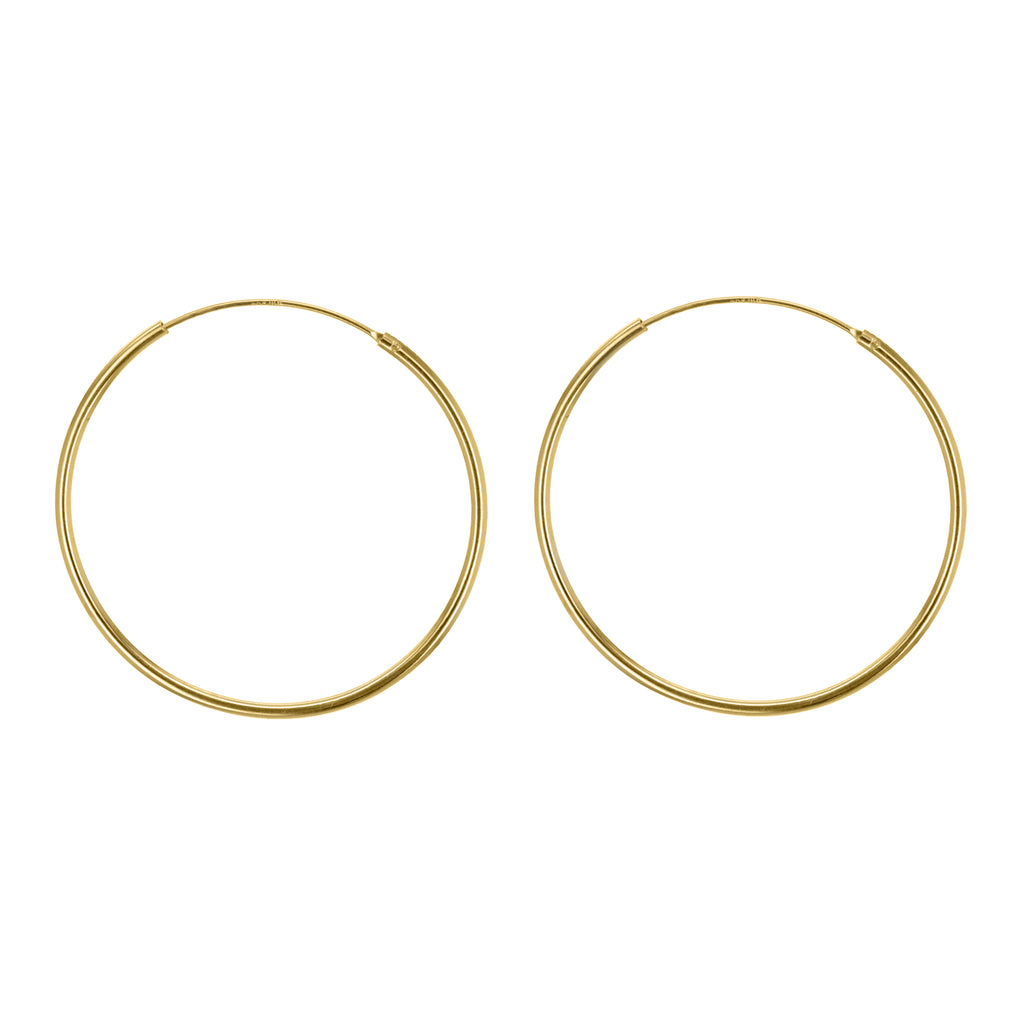 Yellow Gold Vermeil 50mm Classic Hoop Earrings image 0