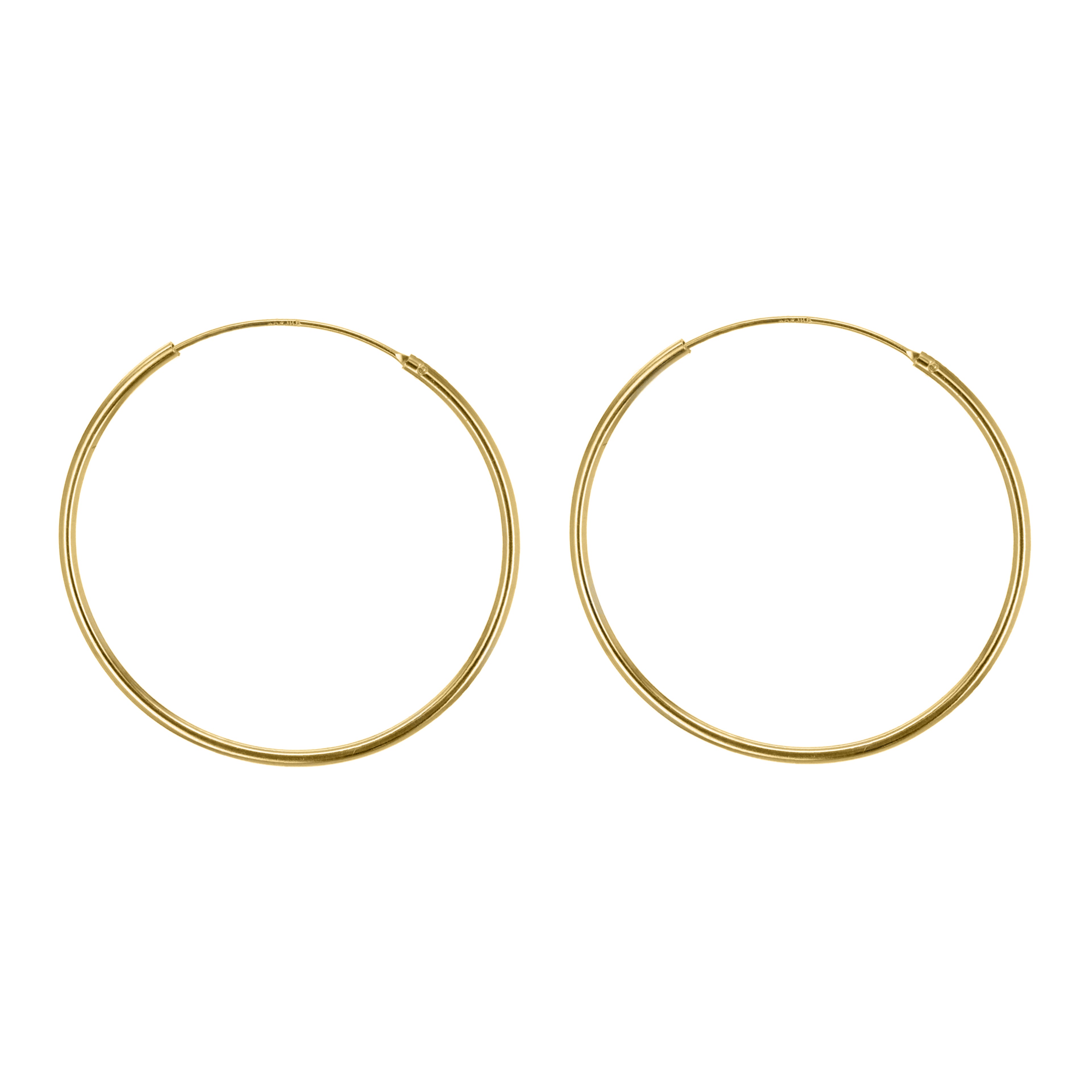 Yellow Gold Vermeil 50mm Classic Hoop Earrings image 0