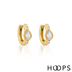 Yellow Gold Vermeil Mini Tear Drop Huggies image 0