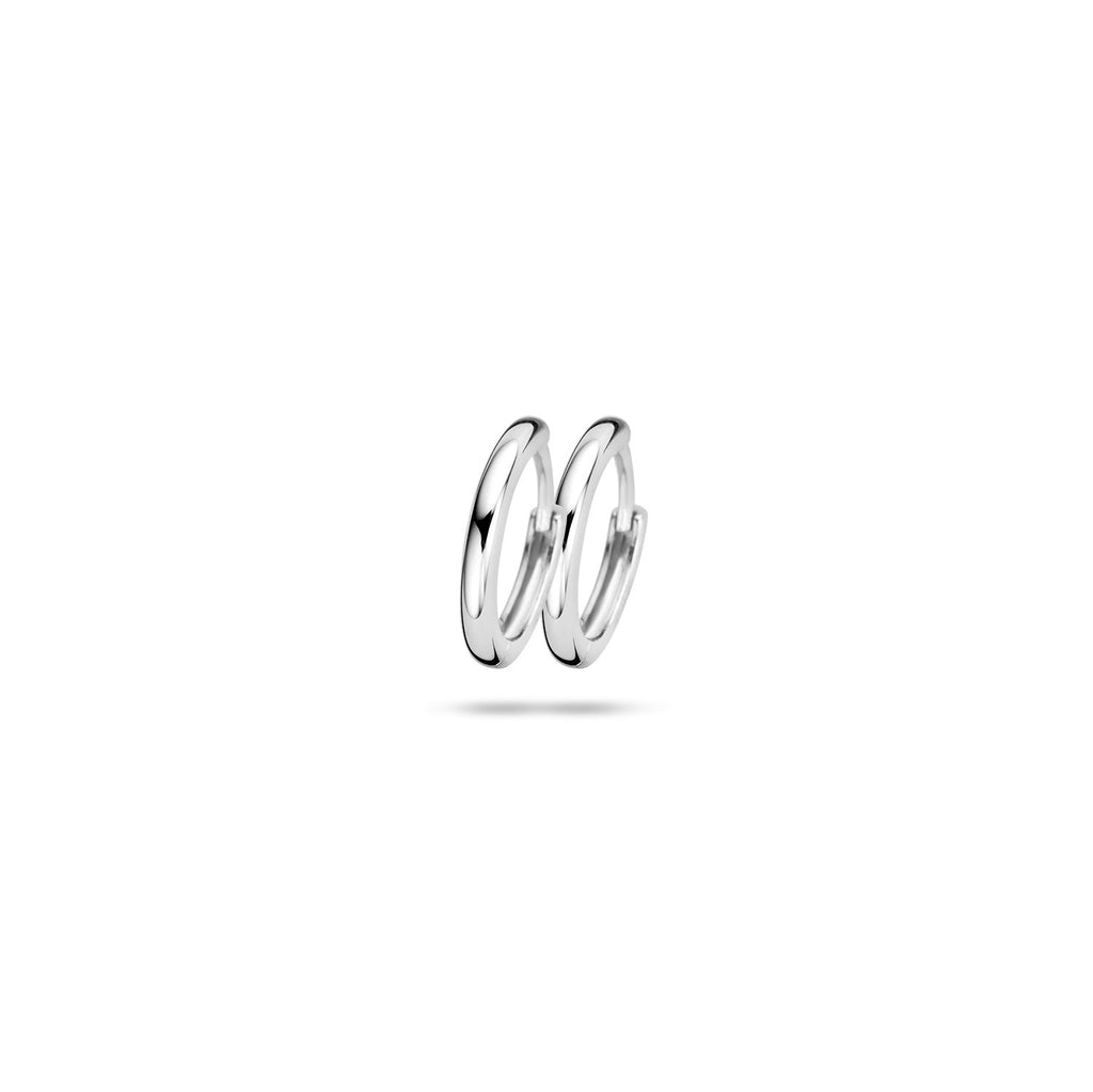 14ct White Gold Solid 10mm Huggie Earrings image 3