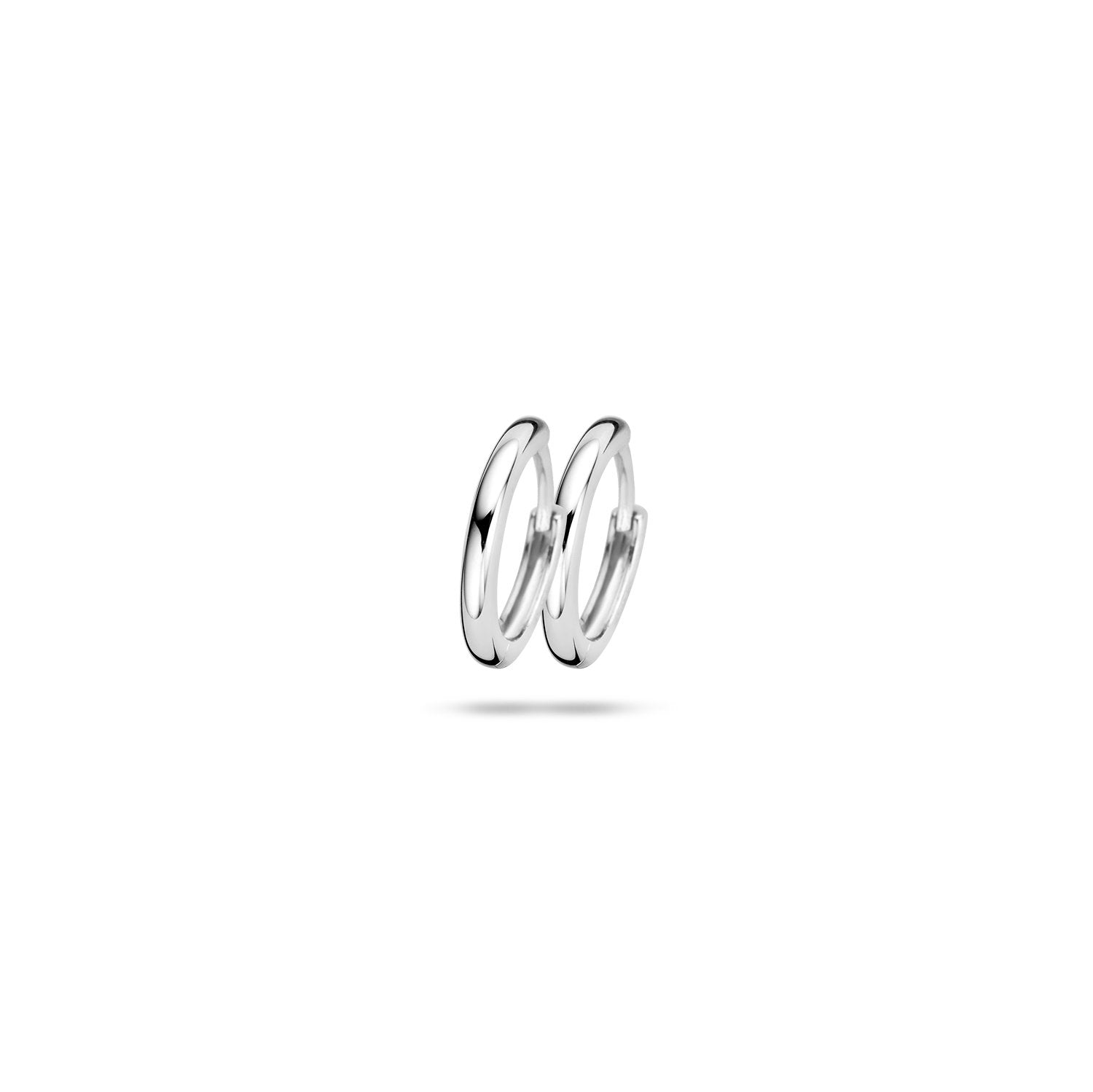 14ct White Gold Solid 10mm Huggie Earrings image 3
