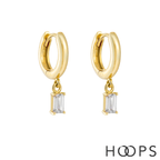 Yellow Gold Vermeil Esme Drop Huggies image 1