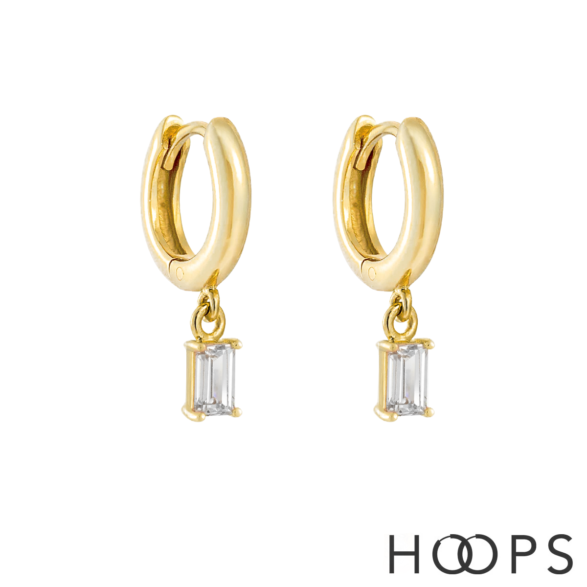Yellow Gold Vermeil Esme Drop Huggies image 1
