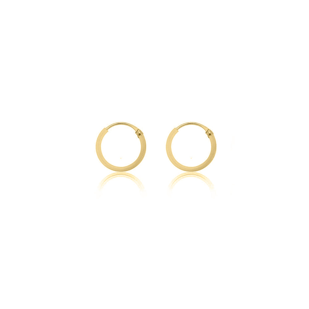 Yellow Gold Vermeil 12mm Classic Hoop Earrings image 0
