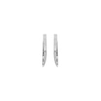Sterling Silver 37mm Flat & Twist Hoop Earrings image 1