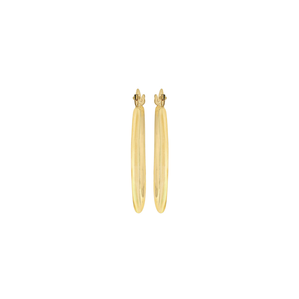 9ct Yellow Gold 24mm Graduated Creole Earrings image 2