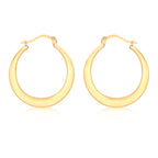 9ct Yellow Gold 24mm Graduated Creole Earrings image 0