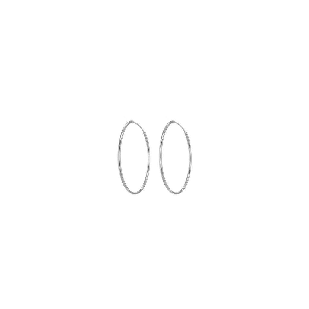 Sterling Silver 20mm Hoop Earrings image 1