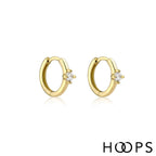 9ct Yellow Gold Luxury Stone Set Huggies image 0