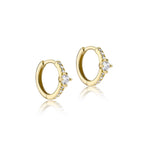 9ct Yellow Gold Stone Set Huggies image 1