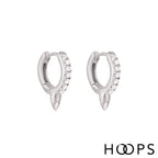 Sterling Silver Mini Stone Set Lia Huggies image 0