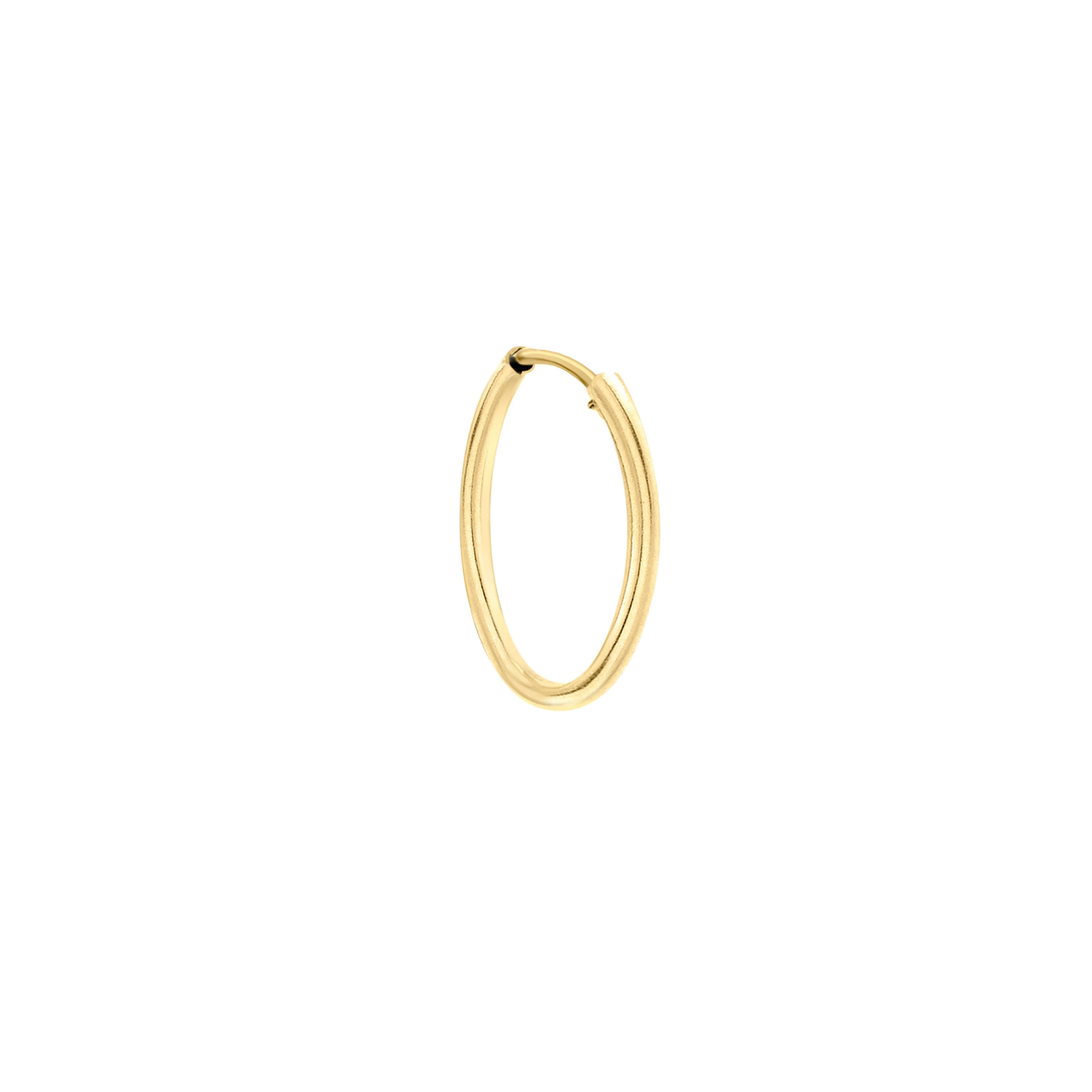 9ct Yellow Gold 15mm Sleeper Hoop image 1