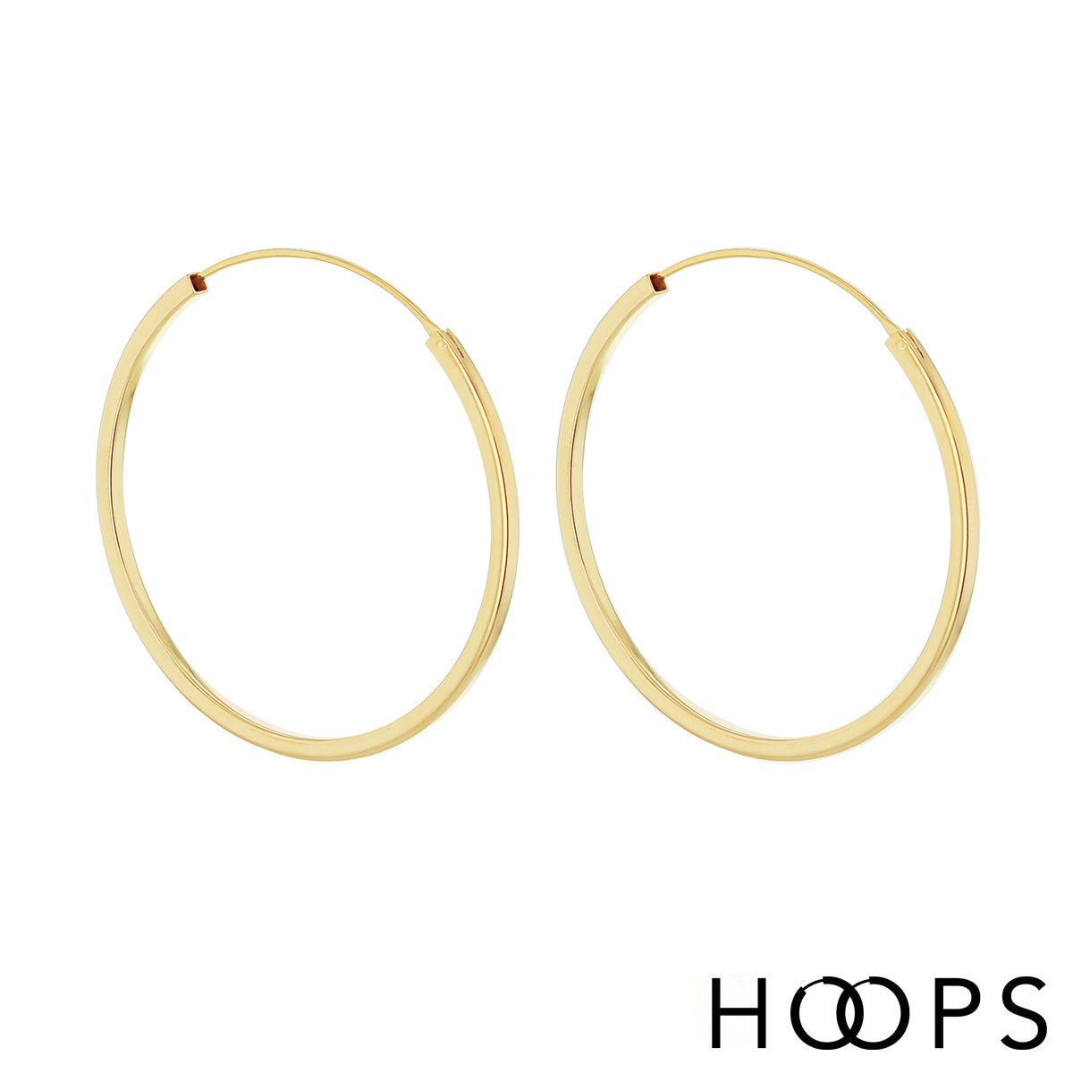Yellow Gold Vermeil 40mm Classic Hoop Earrings