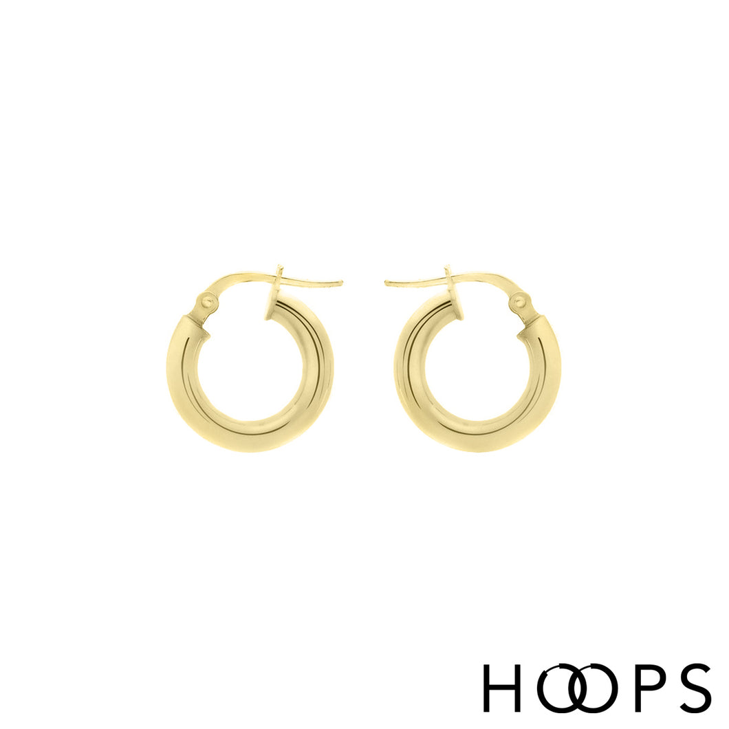 9ct Yellow Gold Emma Hoops