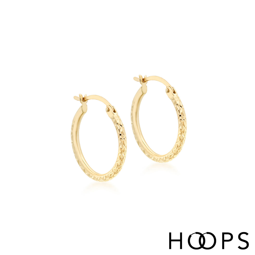 9ct Gold Leah Creole Hoops