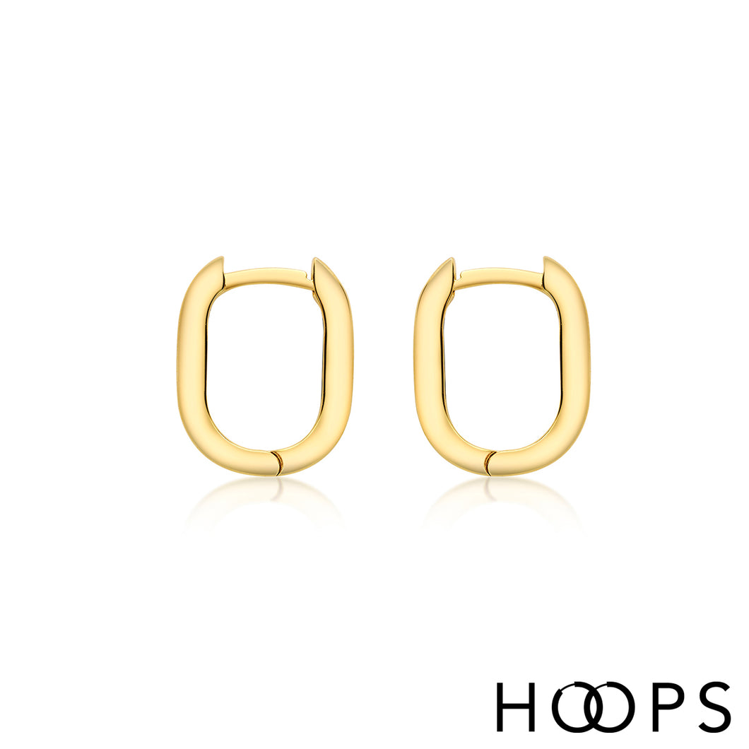 9ct Yellow Gold Estée Hoops