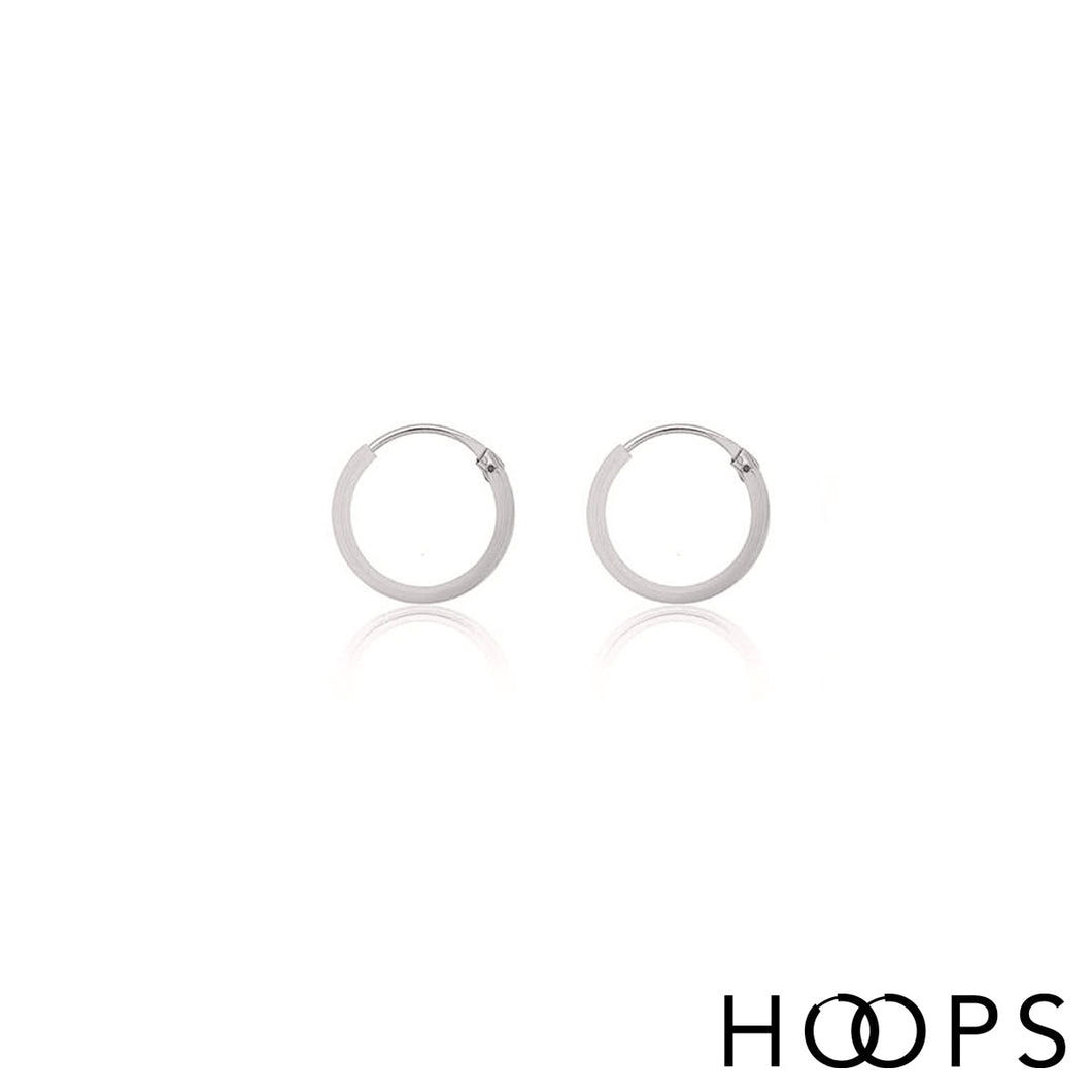 Classic Small Silver Endless Hoops