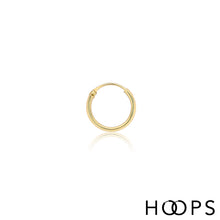 Load image into Gallery viewer, 9ct Yellow Gold Classic Small Sleeper Hoops
