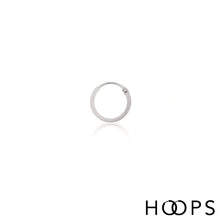 Load image into Gallery viewer, Classic Small Silver Endless Hoops

